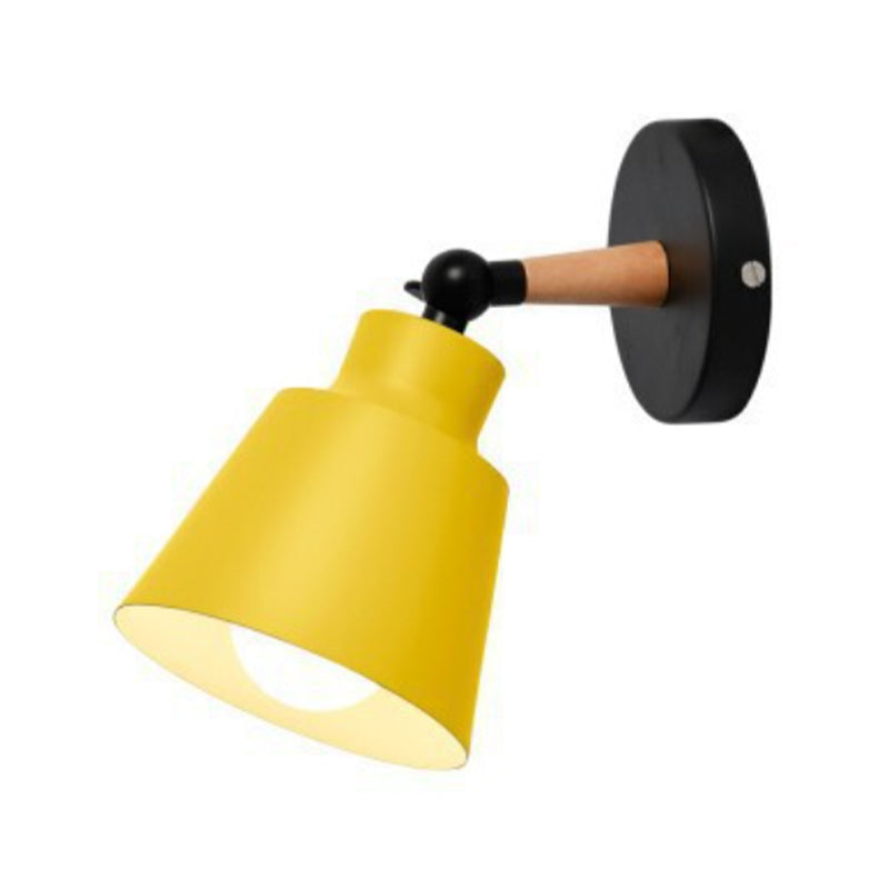 Modernism Macaron Metal Wall Light Wood Lighting for Foyer Home
