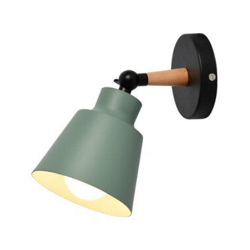 Modernism Macaron Metal Wall Light Wood Lighting for Foyer Home
