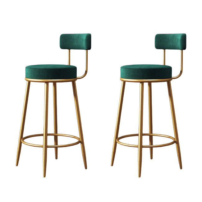 Glam Metal Barstool Fabric Footrest Cushion in Matte Finish for Home