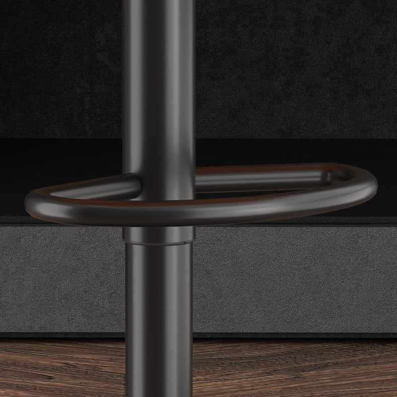 Scandinavian Swivel Adjustable Height Stool Faux Leather Bar Stool