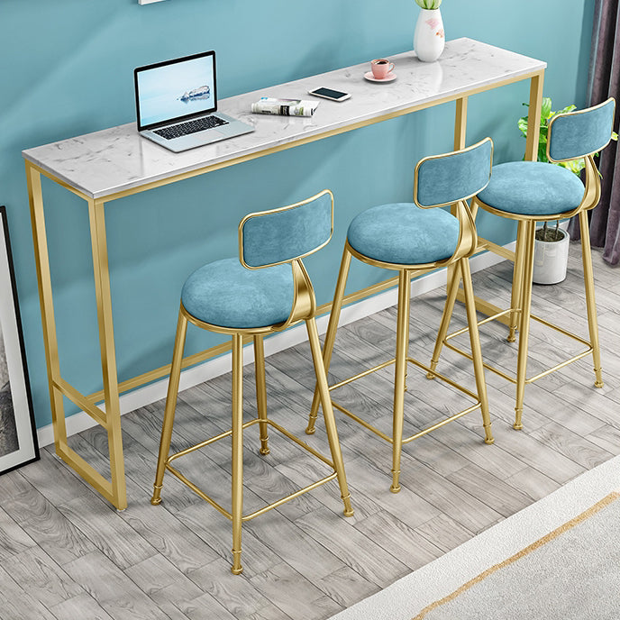 Glam Marble Bar Pub Table Set 1/2/4 Pieces Rectangle Shop Counter Height Pub Set