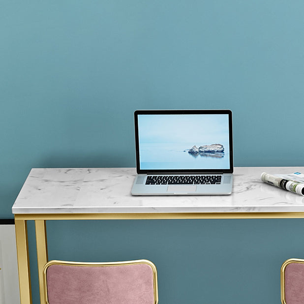 Glam Marble Bar Pub Table Set 1/2/4 Pieces Rectangle Shop Counter Height Pub Set