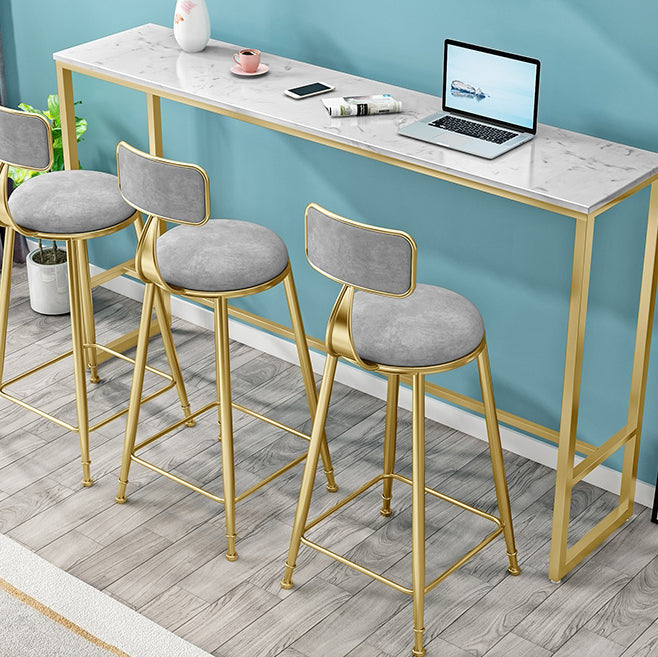 Glam Marble Bar Pub Table Set 1/2/4 Pieces Rectangle Shop Counter Height Pub Set