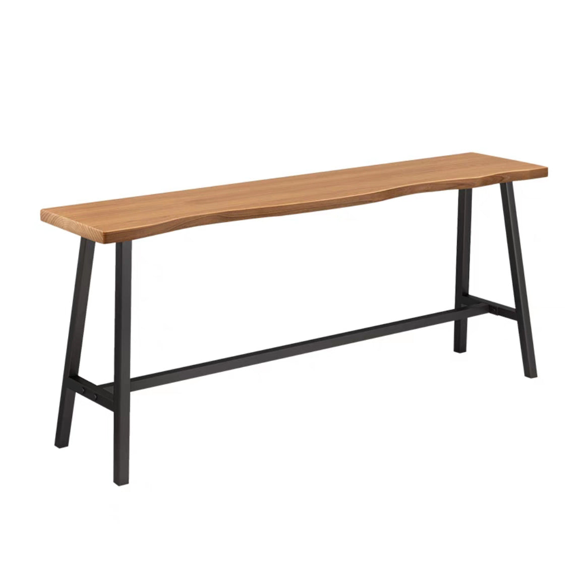 Industrial Rectangle Solid Wood Top Bar Table Set 1/5/9 Pieces Counter Table with Stools