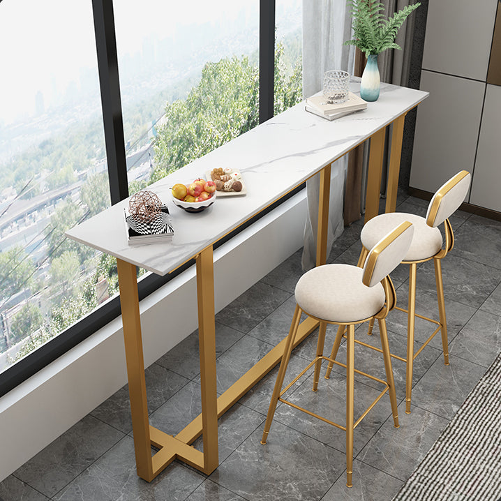 Glam Indoor Bar Stool and Table Set 1/2/3 Pieces White Table and Stool Set
