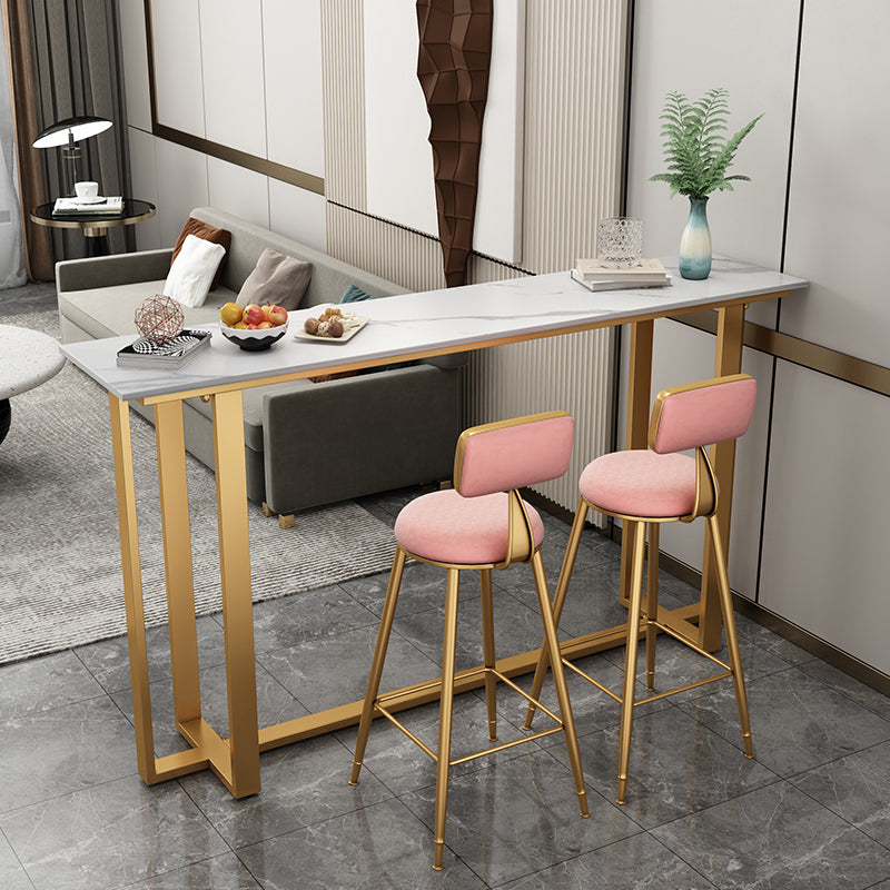 Glam Indoor Bar Stool and Table Set 1/2/3 Pieces White Table and Stool Set