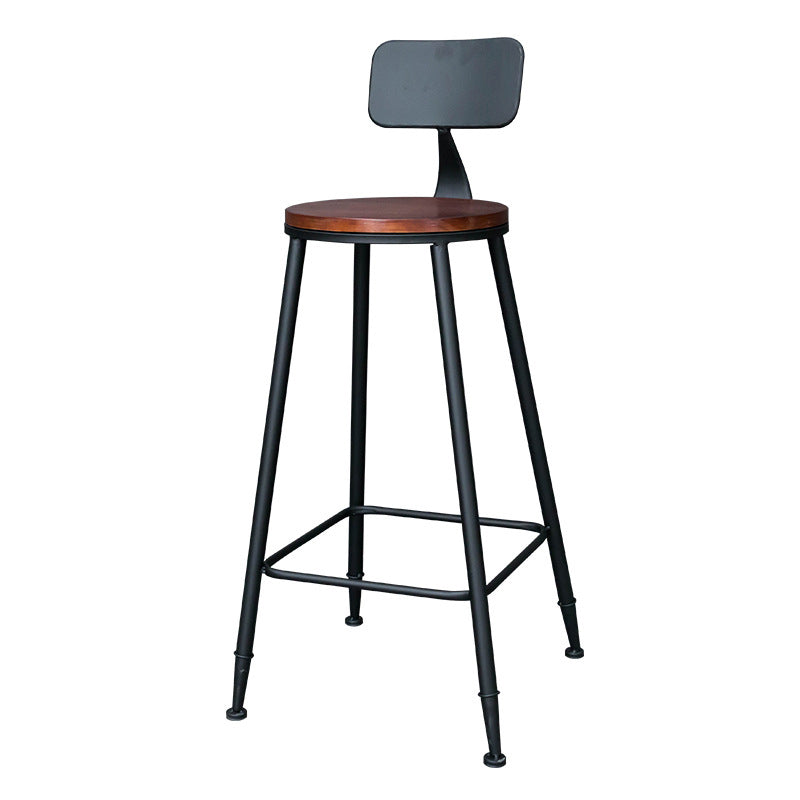 Industrial Rectangle Pine Wood Bar Table Set 1/4 Pieces Counter Table with High Stools