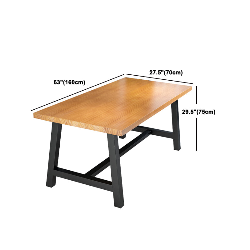 Industrial 1/2/7 Pieces Dining Set Rectangular Solid Wood Indoor Dinette Set