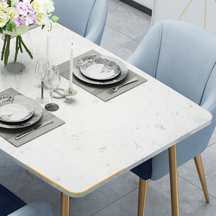 Glam Style Sintered Stone Dining Set Rectangle 1/4/5/7 Pieces Dining Set