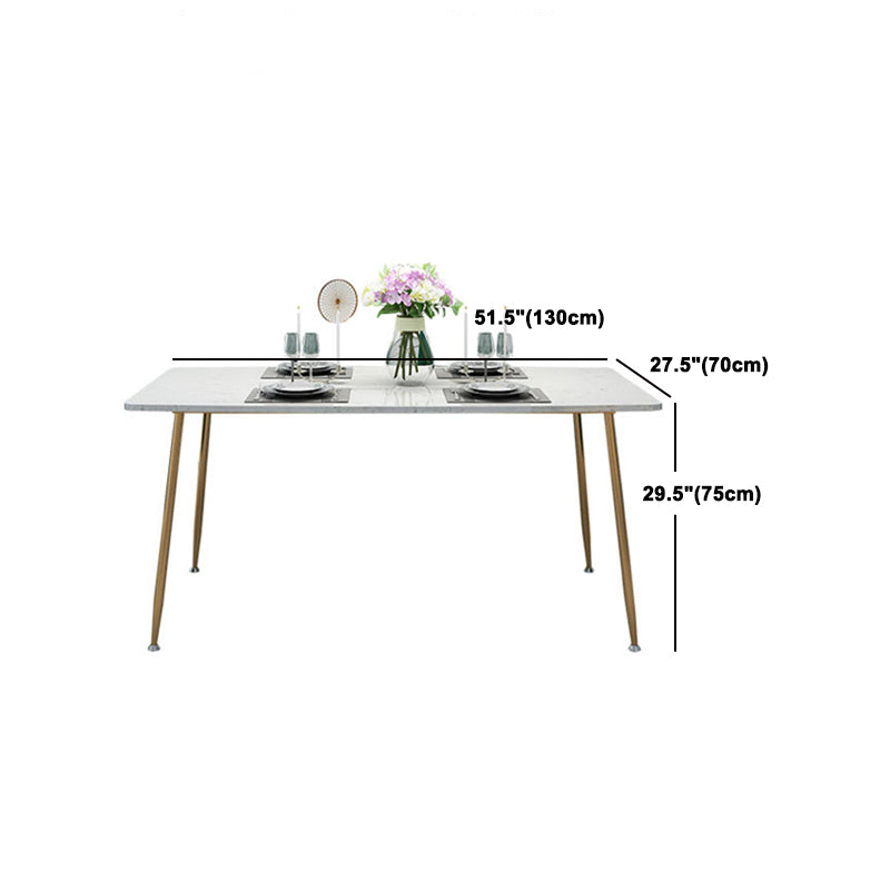 Glam Style Sintered Stone Dining Set Rectangle 1/4/5/7 Pieces Dining Set