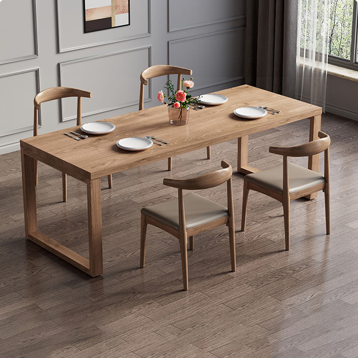 Modern 1/2/4/5/7 Pieces Dining Set Pine Solid Wood Double Pedestal Indoor Dinette Set