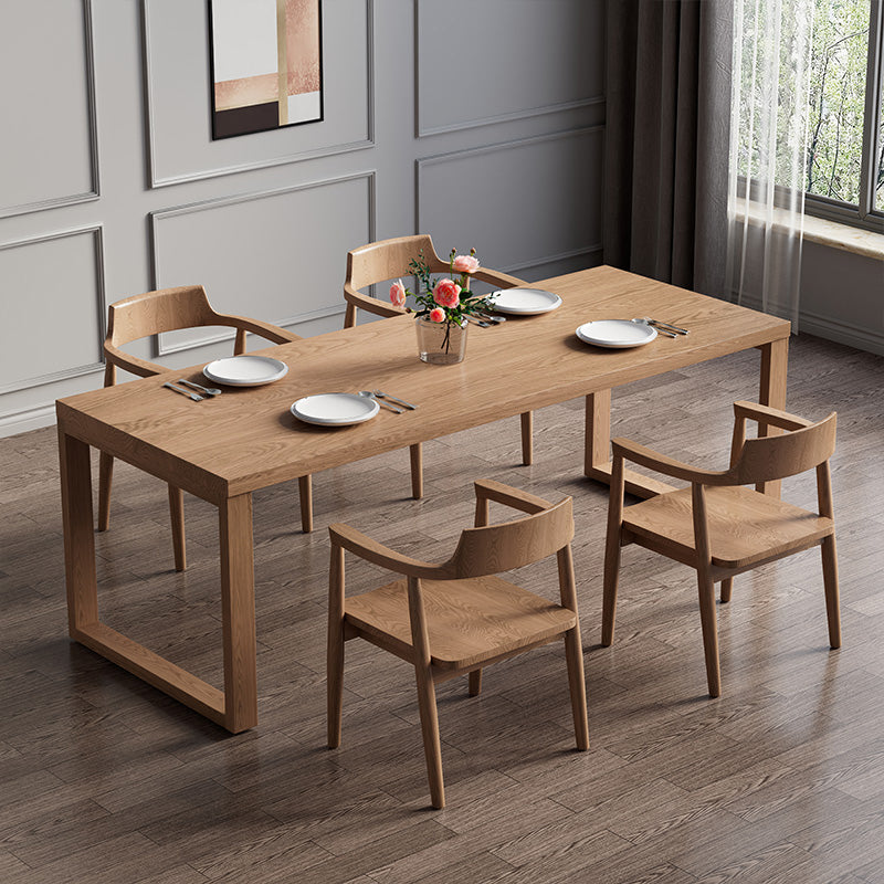 Modern 1/2/4/5/7 Pieces Dining Set Pine Solid Wood Double Pedestal Indoor Dinette Set