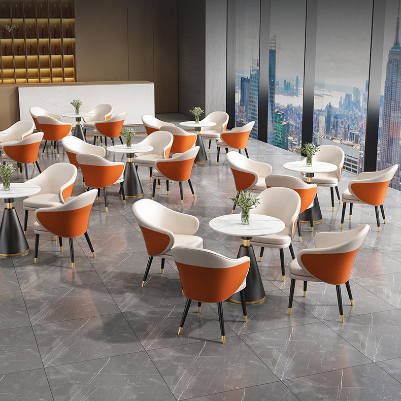 Glam Sintered Stone Dining Set Round 1/2/5 Pieces Dining Set for Home Use