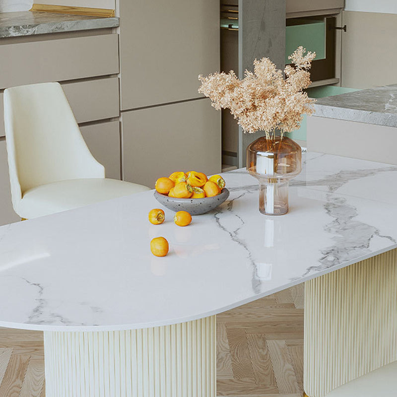 Glam Style Sintered Stone Dining Set 1/3/5 Pieces Dining Set for Dining Areas