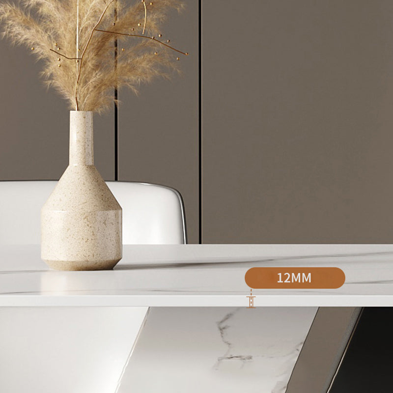 Modern Style Sintered Stone Dining Table Set Rectangle 1/2/5/7 Pieces Dining Set