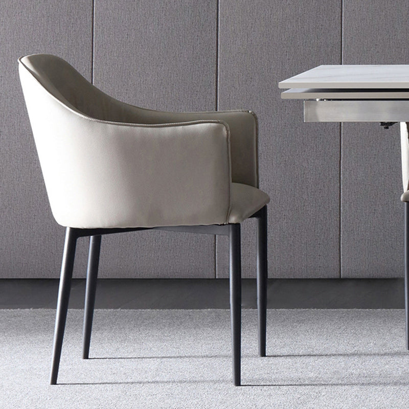 Modern Style Sintered Stone Dining Table Set Rectangle 1/2/5 Pieces Dining Set