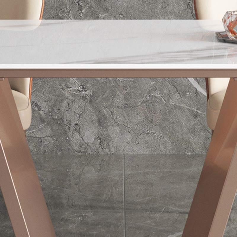 Rose Base Pedestal Casual Dining Table Rectangle Traditional Luxury Dining Table