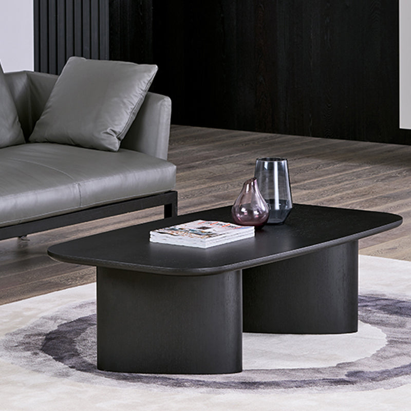 Rectangle Dining Table Solid Wood Dining Table with Double Pedestal