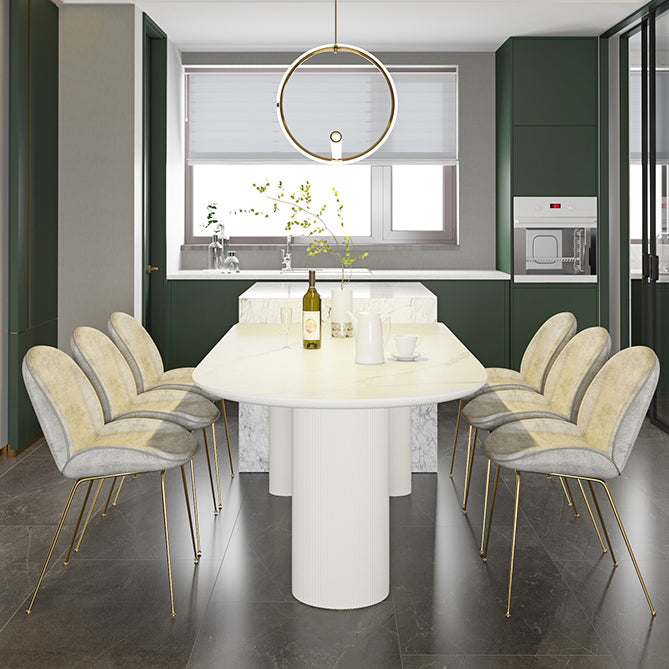 Free Form Stone Top Dining Table Modern Tripod Dining Table for Restaurant