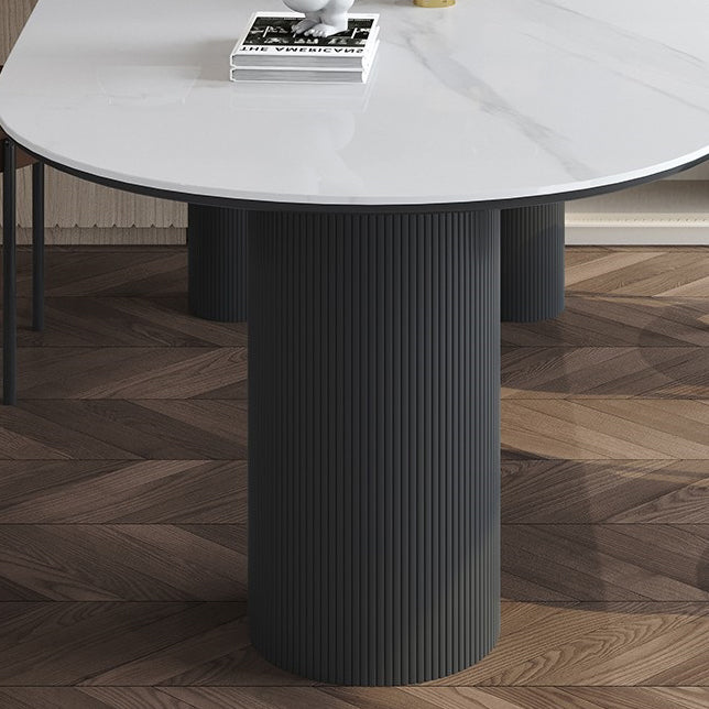 Free Form Stone Top Dining Table Modern Tripod Dining Table for Restaurant