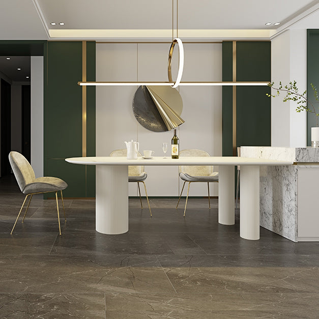 Free Form Stone Top Dining Table Modern Tripod Dining Table for Restaurant