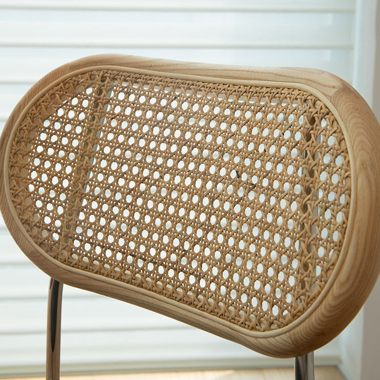 Faux Leather upholstery Dining Chairs Modern Armless Open Back Dining Side Chair