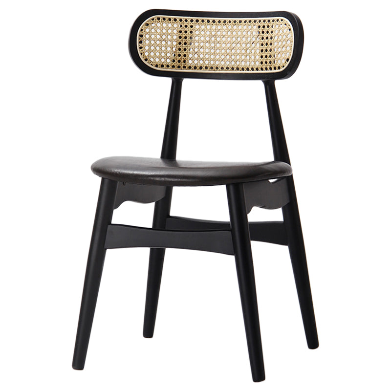 Oak Solid Wood Dining Side Chair Contemporary Armless Dining Chairs