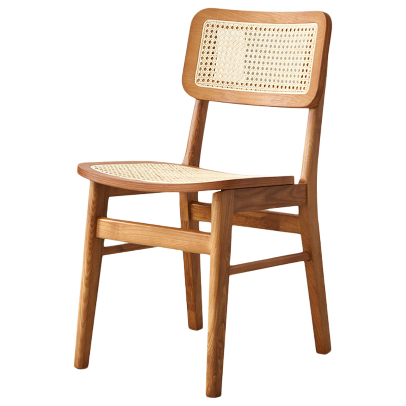 Traditional Style Dining Chairs Open Back Armless Chairs with Wood Legs for Home