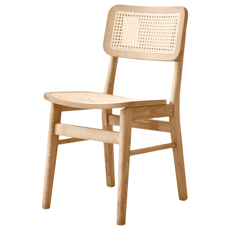 Traditional Style Dining Chairs Open Back Armless Chairs with Wood Legs for Home