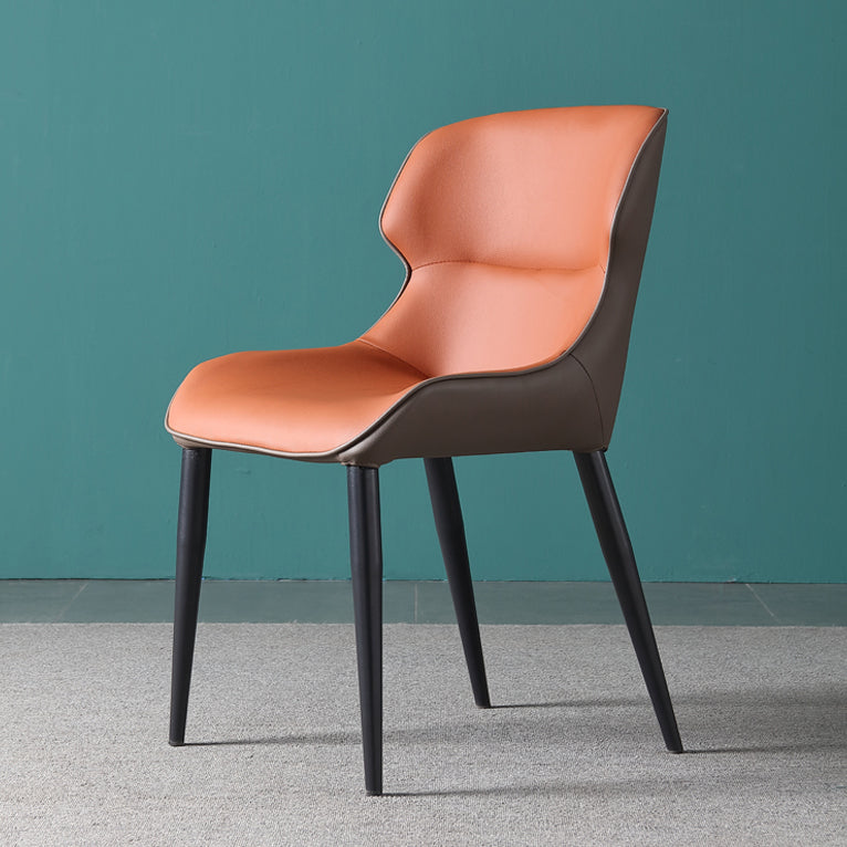 Contemporary Side Chair Set Faux Leather Side Chairs for Kitchen