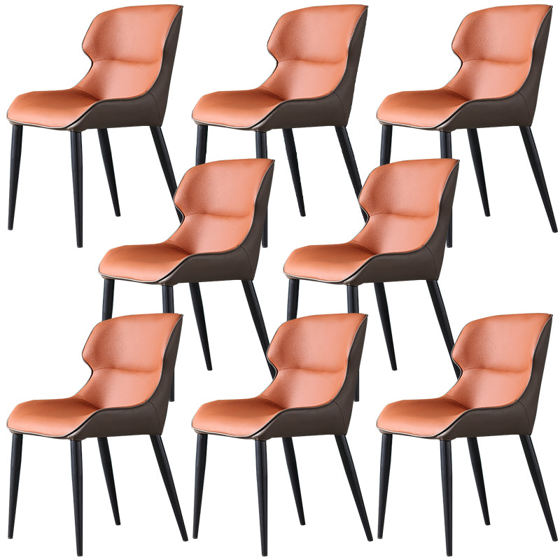 Contemporary Side Chair Set Faux Leather Side Chairs for Kitchen