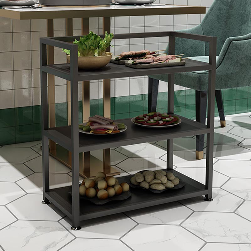 Modern 25.59"H Stationary Prep Table Metal Prep Table for Home Use