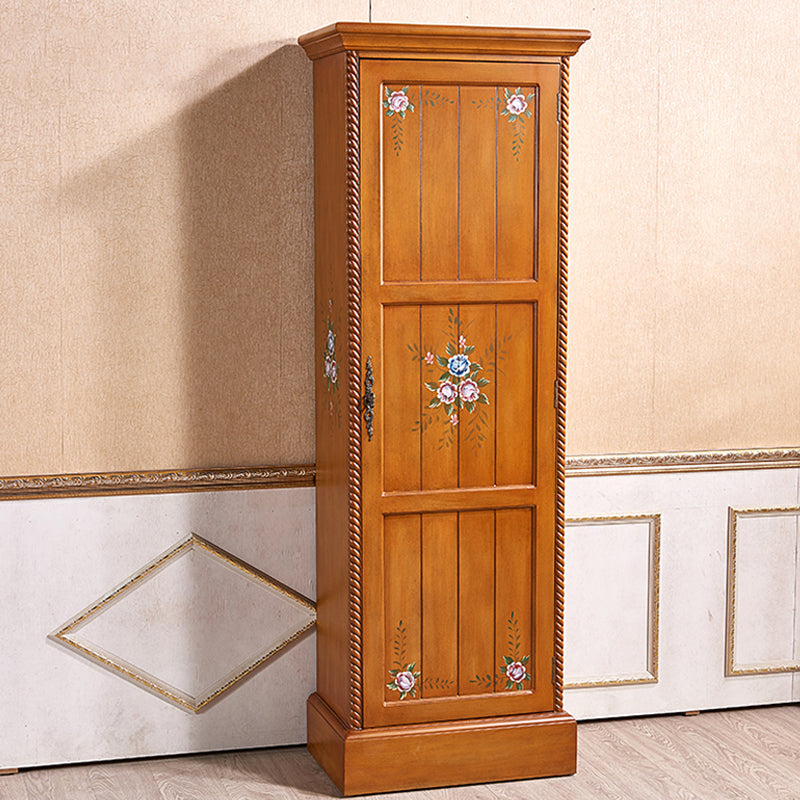 Coastal Cabinet with Hinged Door Wood Matte Finish Storage Cabinet