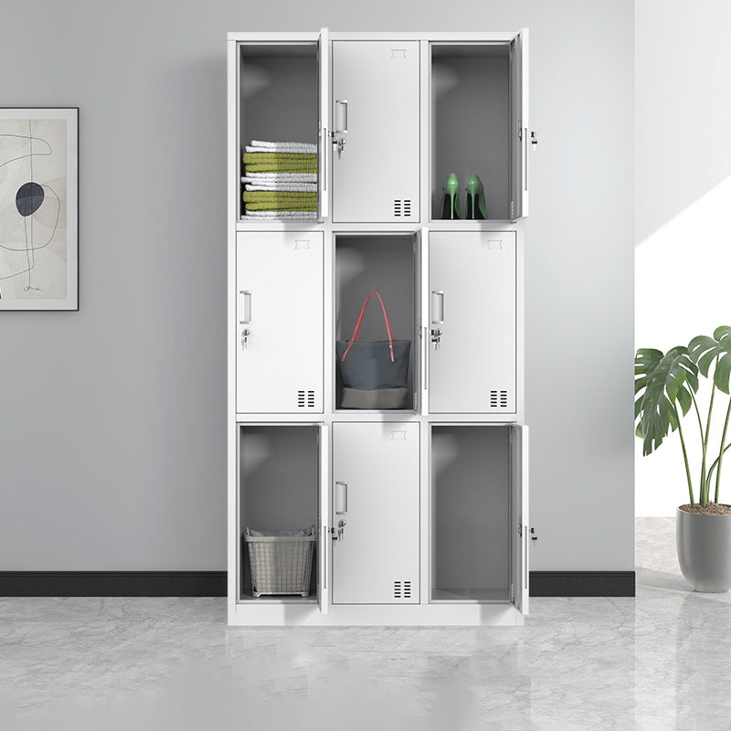 Metal Contemporary Cabinet for Home White Steel Storage Cabinet