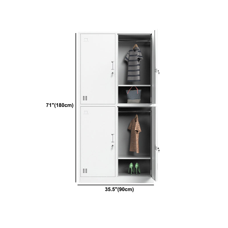 Metal Contemporary Cabinet for Home White Steel Storage Cabinet