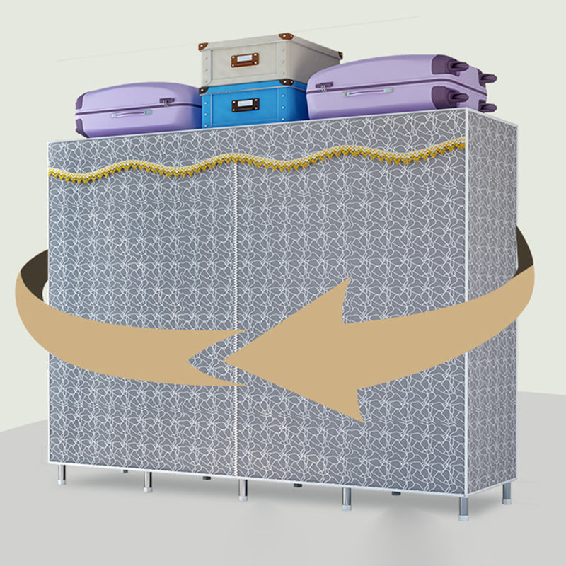 Modern Style Wardrobe Metal 1-Door Wardrobe Closet for Bedroom