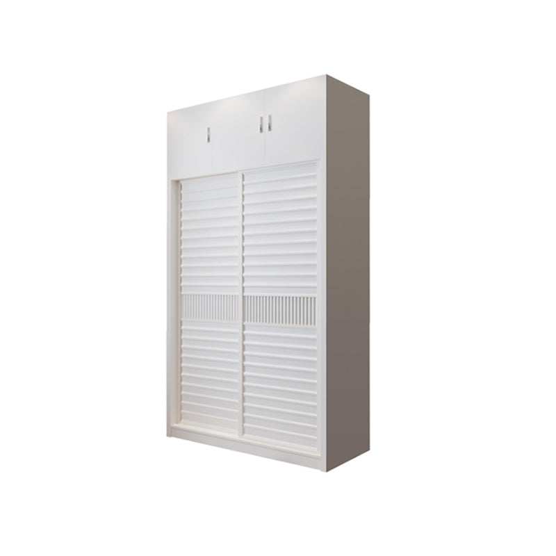Modern White Wardrobe Armoire Wooden Wardrobe Cabinet with Shelves