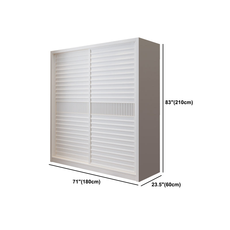 Modern White Wardrobe Armoire Wooden Wardrobe Cabinet with Shelves