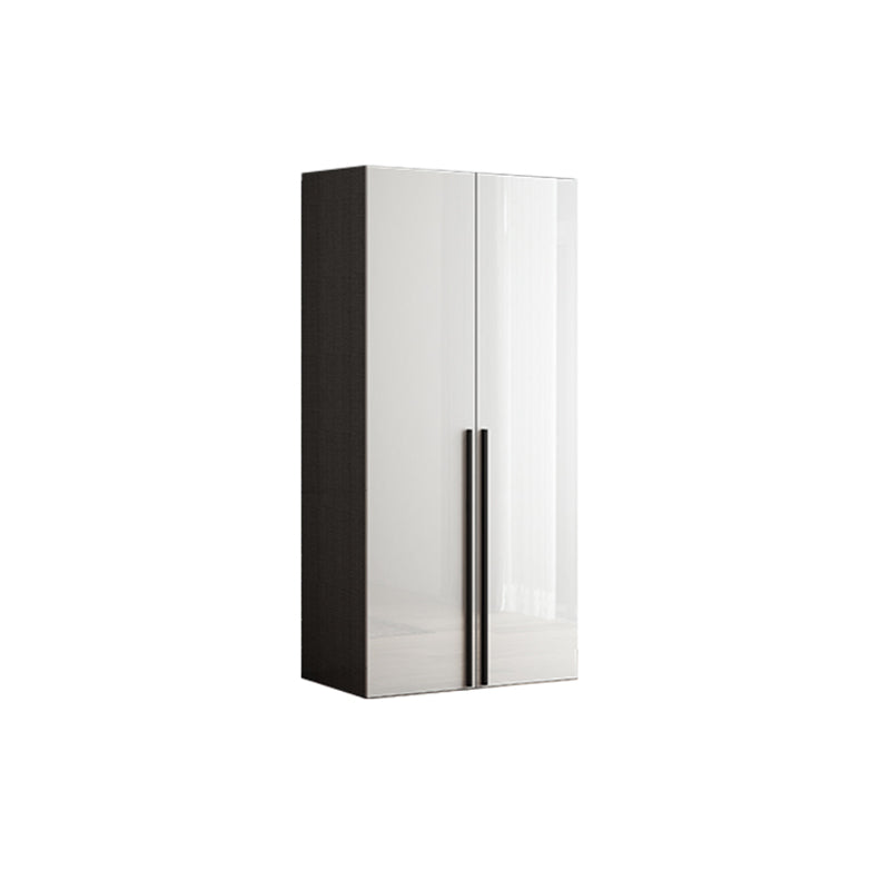 Modern Solid Wood Wardrobe for Home High Gloss White Cabinet
