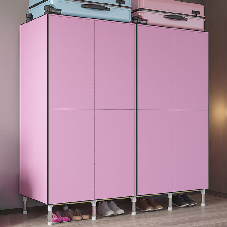 Metal Frame Wardrobe Cabinet Contemporary Style Wardrobe for Home