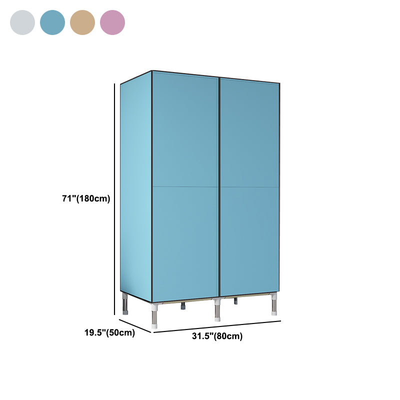 Metal Frame Wardrobe Cabinet Contemporary Style Wardrobe for Home