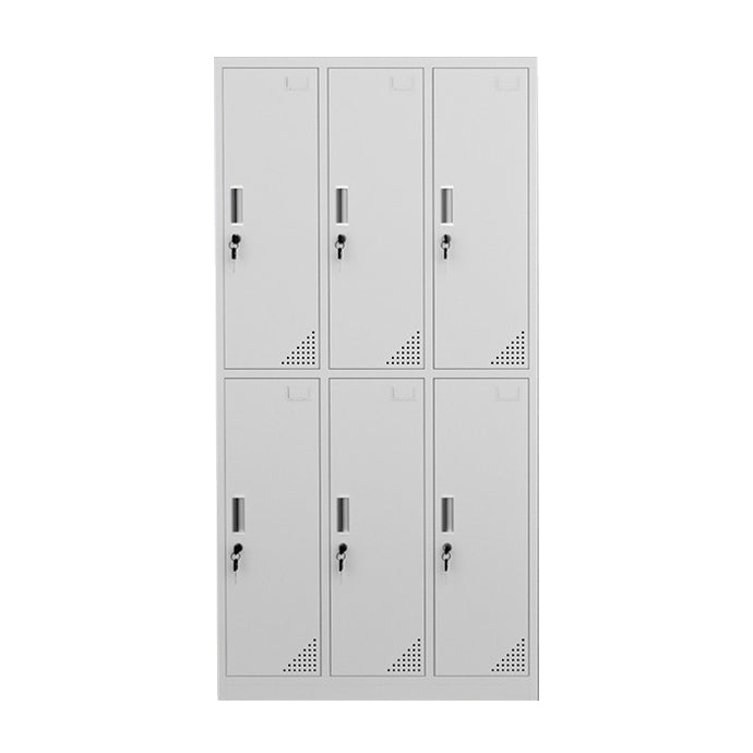 Metal Modern White Wardrobe for Home Matte Finish Cabinet with Hinged Door