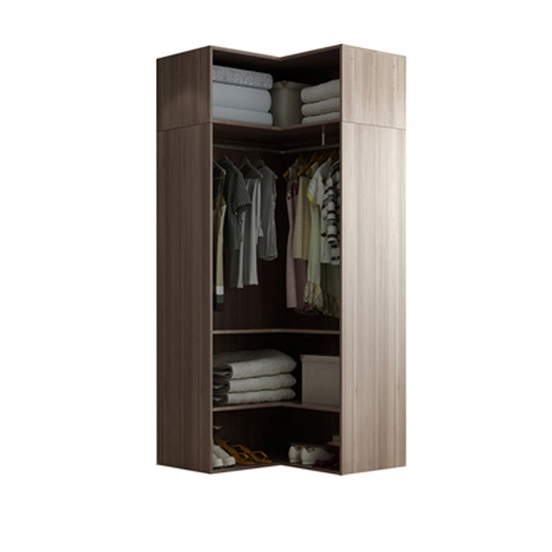 Contemporary Style Wardrobe Gray Colour Glass Wardrobe Closet