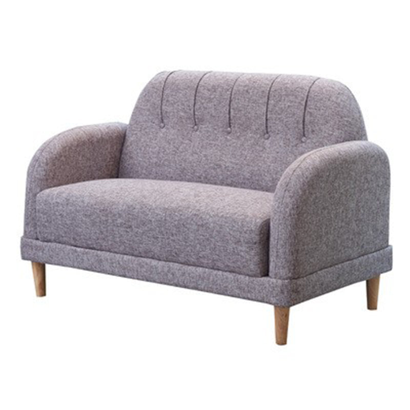 Stationary Fabric Living Room Square Arm Sewn Pillow Back Sofa