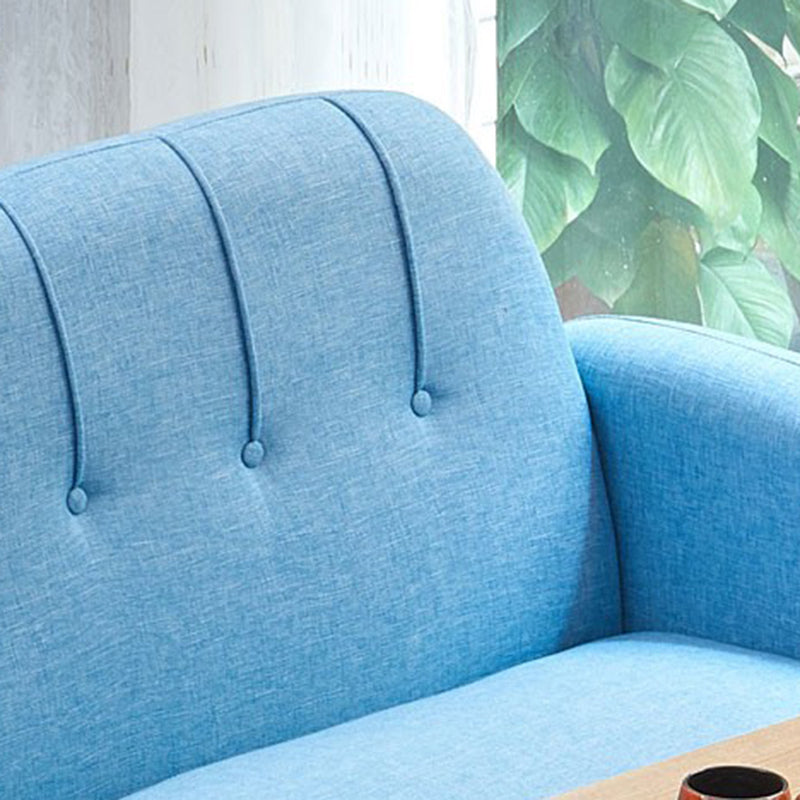 Stationary Fabric Living Room Square Arm Sewn Pillow Back Sofa