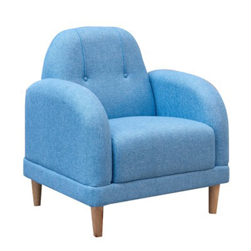 Stationary Fabric Living Room Square Arm Sewn Pillow Back Sofa
