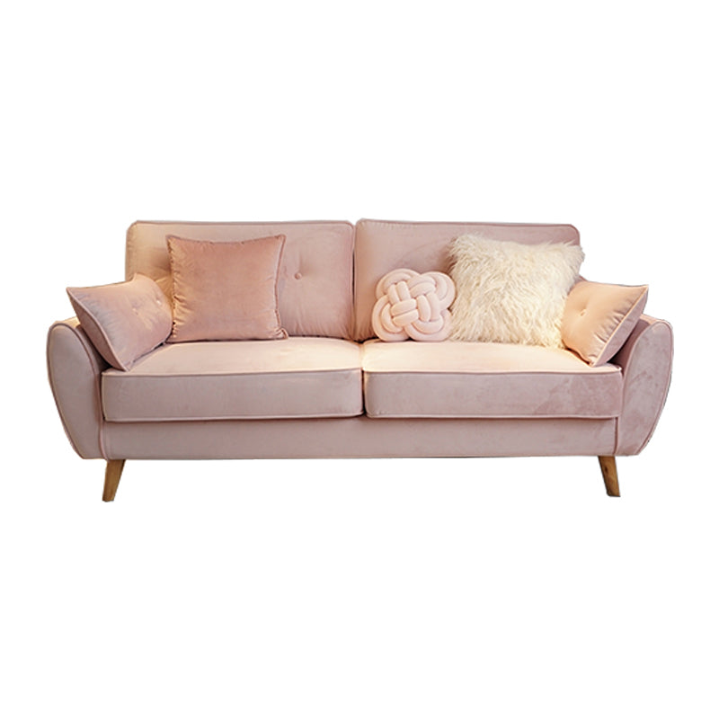 Contemporary Tufted Split-Back Standard Flared Arm Settee Sofa