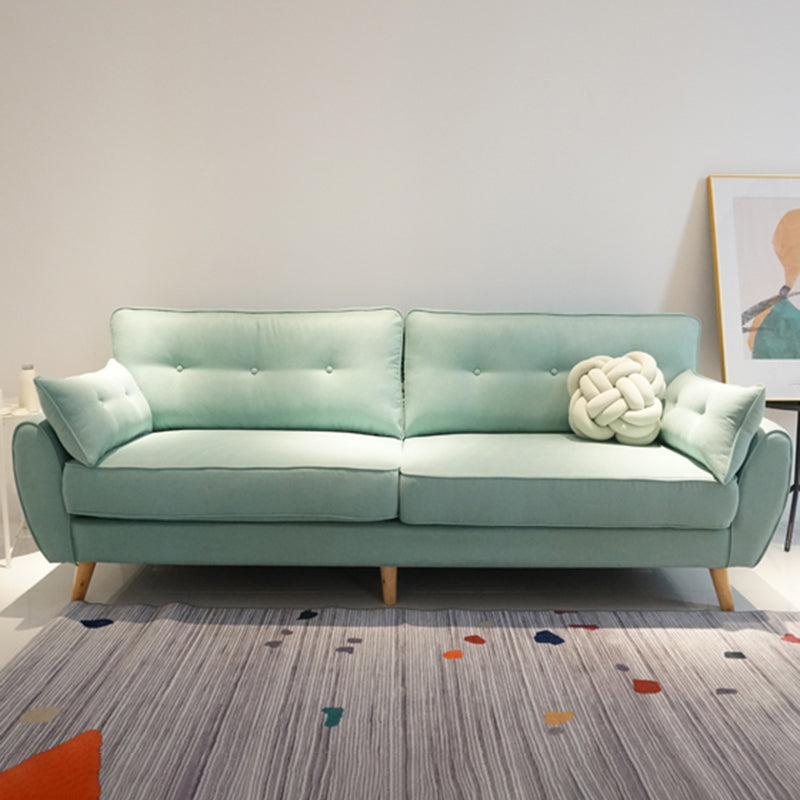 Contemporary Tufted Split-Back Standard Flared Arm Settee Sofa
