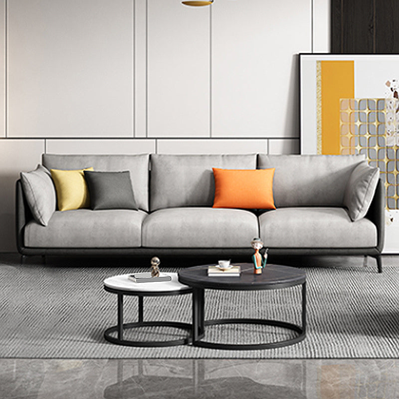 Glam Cushions Standard Pillow Top Arm 3-seater Faux Leather Sofa