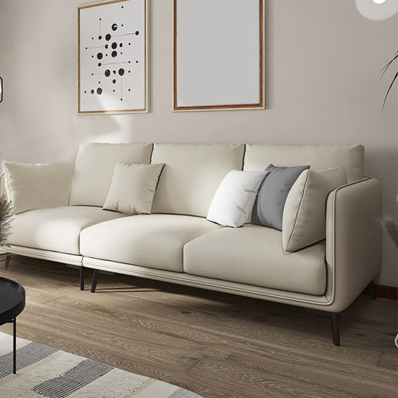 Glam Cushions Standard Pillow Top Arm 3-seater Faux Leather Sofa
